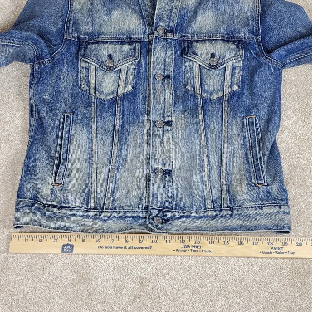 Polo Ralph Lauren Men's Blue Jean Jacket Size M Distressed Trucker Vintage 1990s
